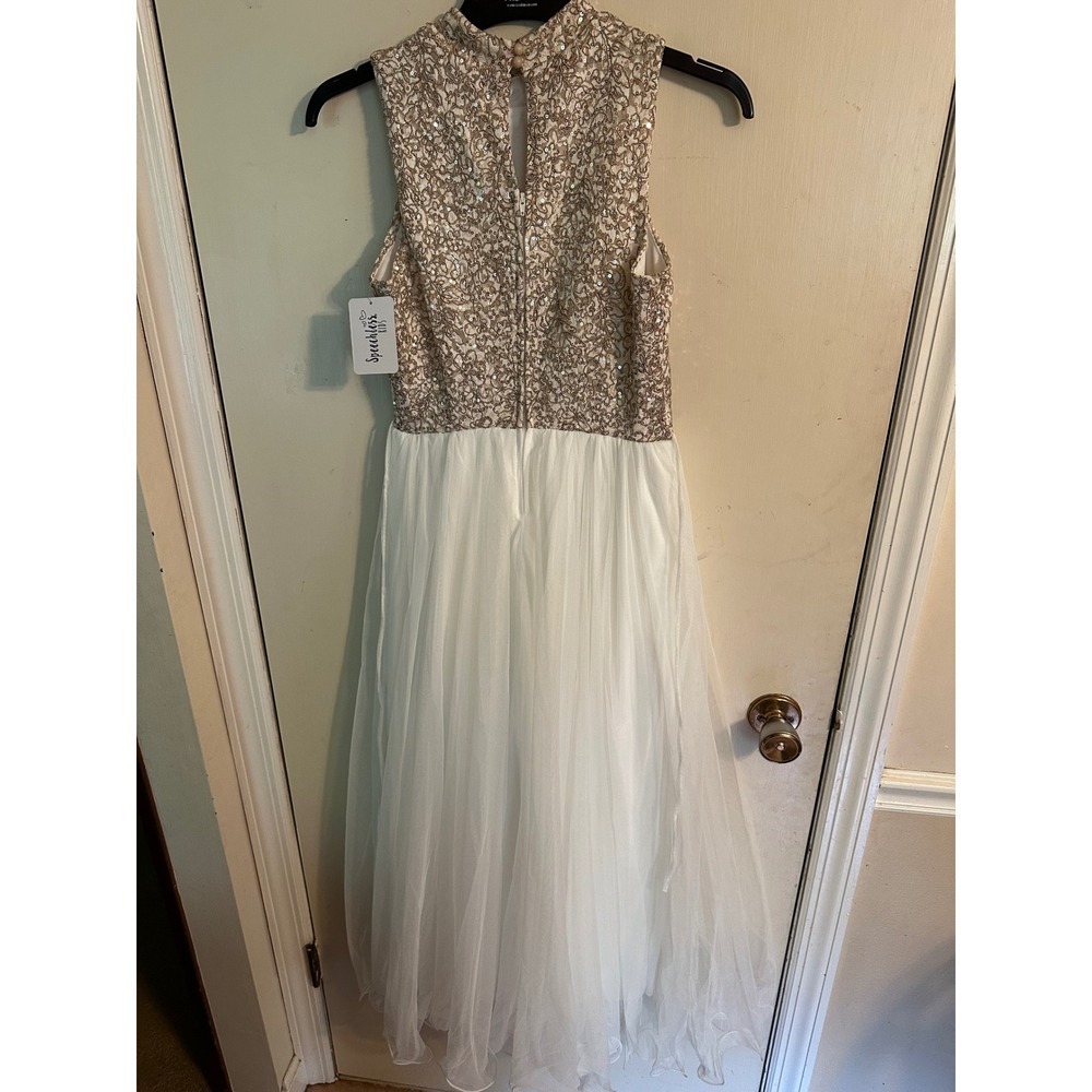 Speechless Girls Sequin Dress Party Special Occasion Sleeveless White Size‎ 16